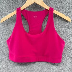 Johnny Was Calme Endurance Racer Back Sports Bra in Hot Pink Size Large